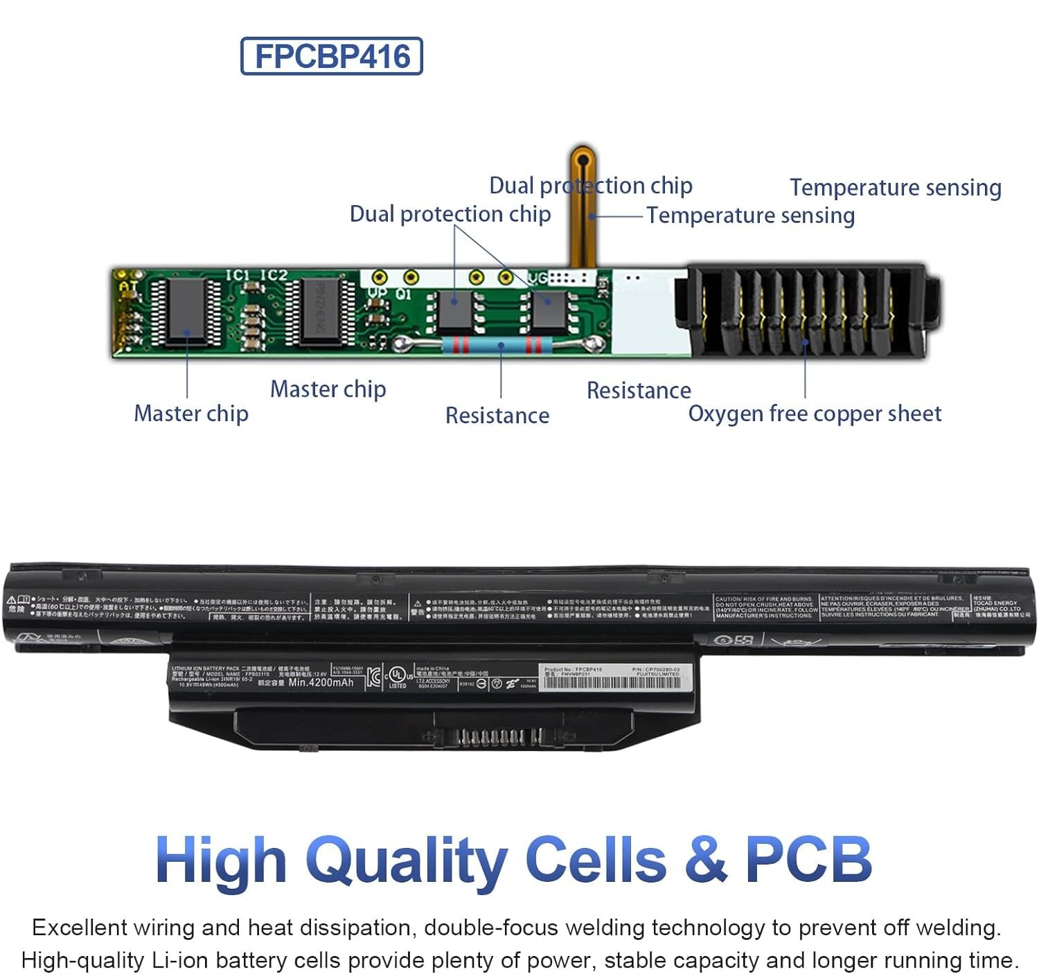WeFly FPCBP416 FPCBP405 FPCBP429 FPCBP434 Laptop Battery